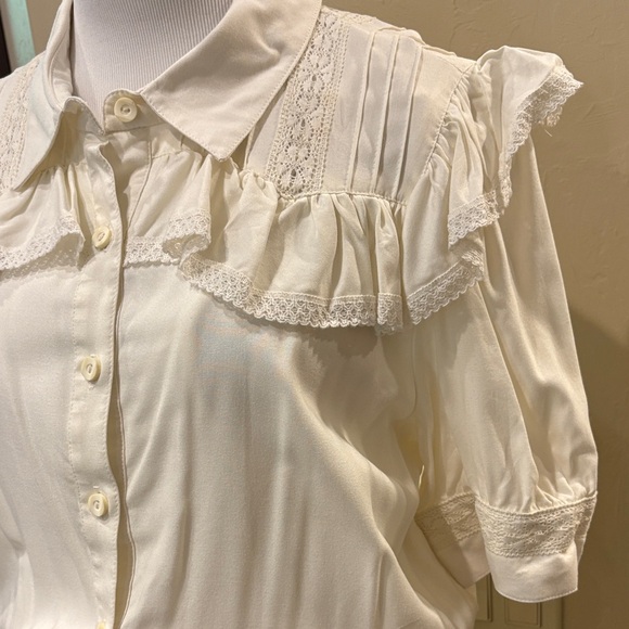 Double D Ranch Cream Ruffled Midi Dress - Picture 3 of 5